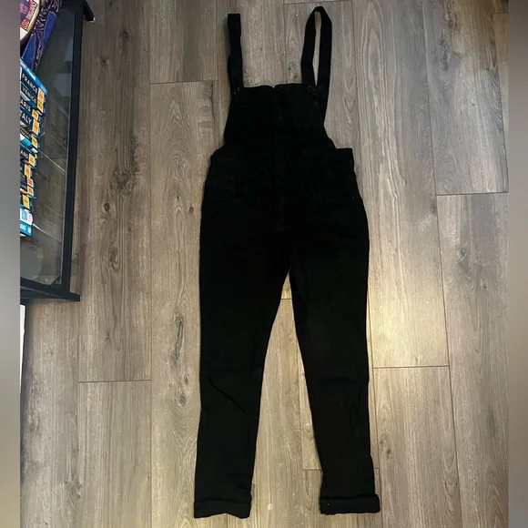 Zara black denim overalls - Picture 1 of 5